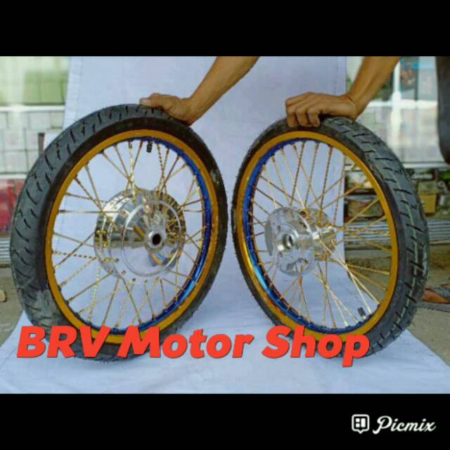 Sepaket Velg Jari Jari Aerox 155 VVA - Yamaha Lexi - Nmax  Velg Tdr Ples Ban Siap Pasang Ring 17