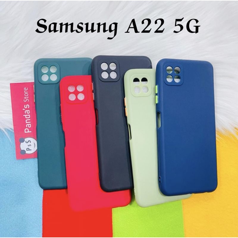 Case Samsung A22 5G Babycase + Pelindung Kamera, Makaron Full Color (PsS)