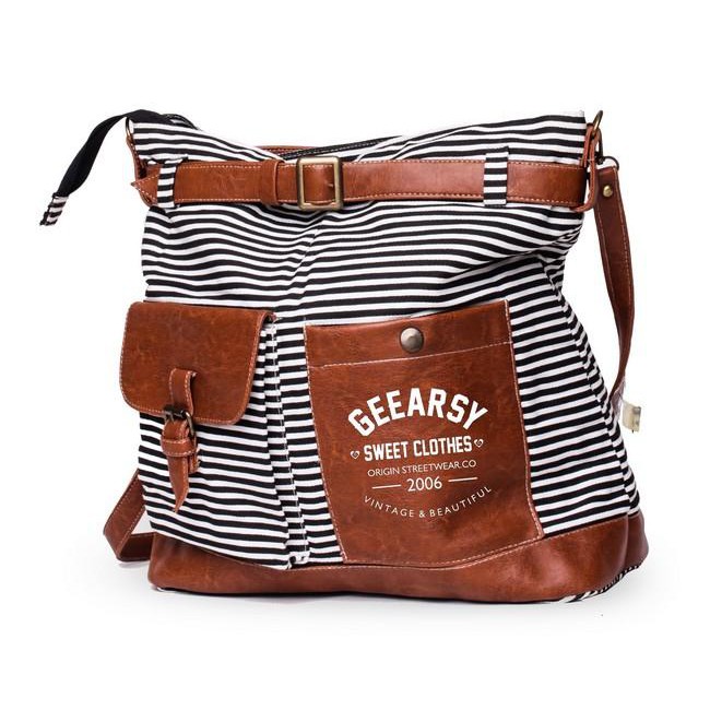 Tas Selempang Perempuan Wanita Cewek Kanvas GEEARSY GR 9390 Cibaduyut