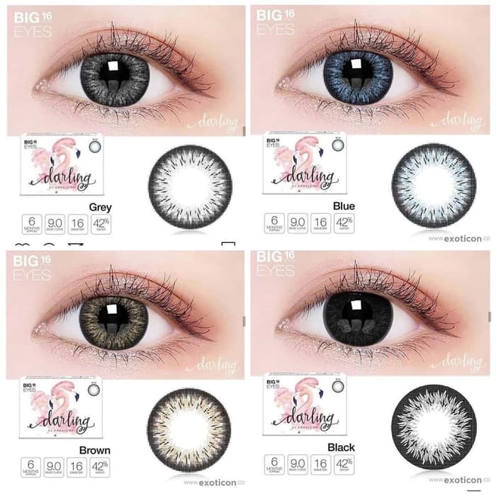 [ Normal ] HARGA PROMO : SOFTLENS DARLING BROWN 16MM