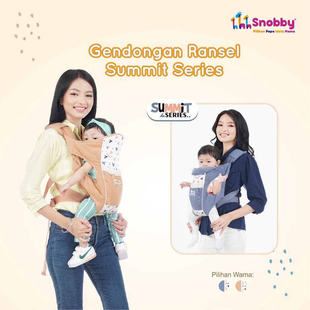 Snobby Gendongan Bayi Ransel M-Shape Aplikasi Print Summit Series - TPG 6242