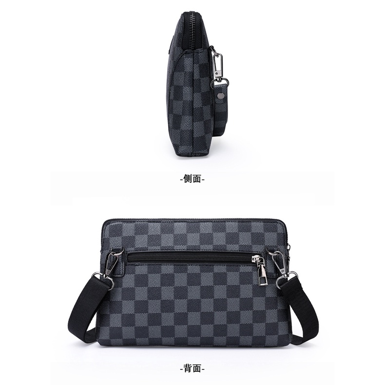 [ORIGINAL] KEDIDAISHU Tas Dompet Selempang 2 in 1 Clutch Kulit Pria dan Wanita Damier Style Import