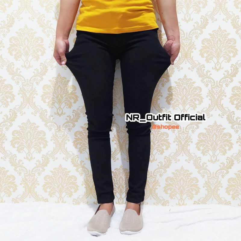 Celana Panjang Wanita Soft Jeans Skinny Cewek Bahan Karet Melar Legging Jegging Sprot PRD NR_Outfit Official COD