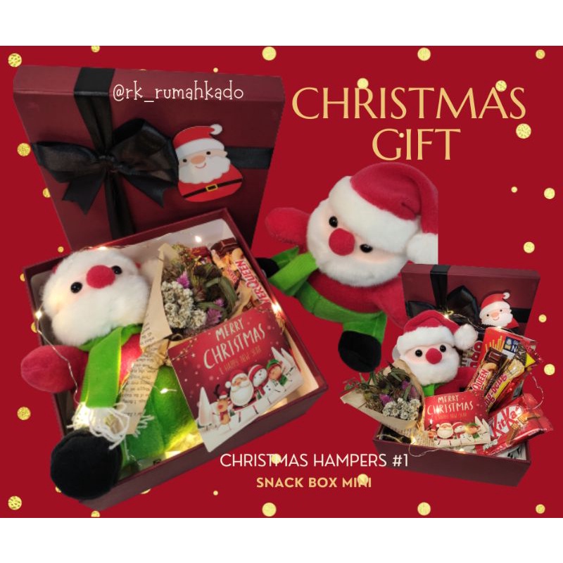 

KADO HADIAH HAMPERS NATAL SNACK BOX SANTA