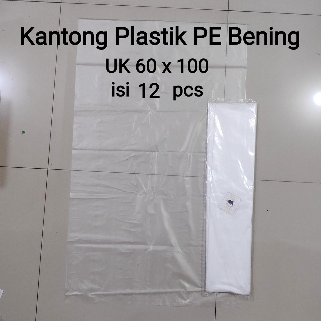 Kantong Plastik PE Bening uk 35x50 - 40x60 - 50x75 - 60x100 , Plastik Ikan, Plastik Sayur