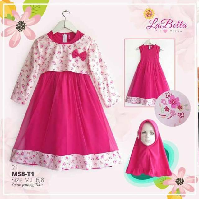 Gamis Anak LaBella Bolero Tutu Fanta Baju Muslim Pesta Terbaru