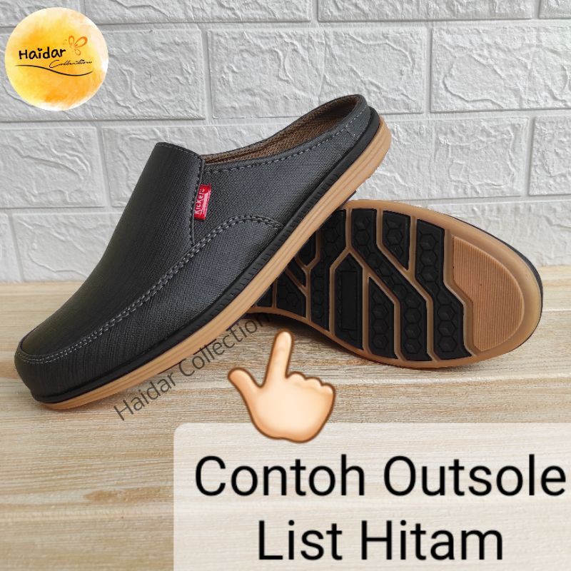 39-44 Sepatu Pria Kulit Premium Sintetis Slip On Kasual Sol Karet