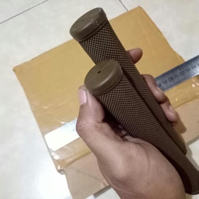 ```````] hand grip sepeda coklat brain panjang 18 cm empuk