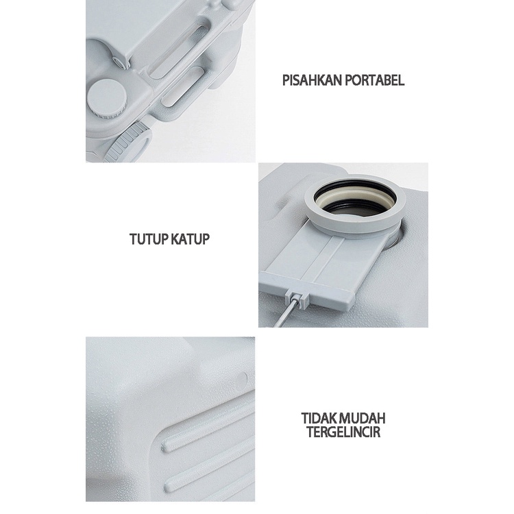 VBELL-20L Toilet Bergerak Portable Flush Toilet Untuk Orang Tua Kloset Duduk Portable toilet bergerak, toilet luar, toilet untuk orang tua, dapat dilipat, deodoran