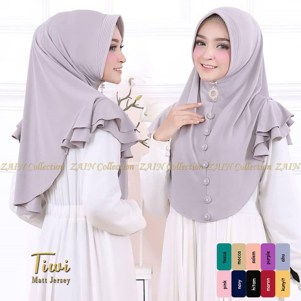 Jilbab Rumana Kancing Khimar Bergo / Khimar Jumbo / Jilbab