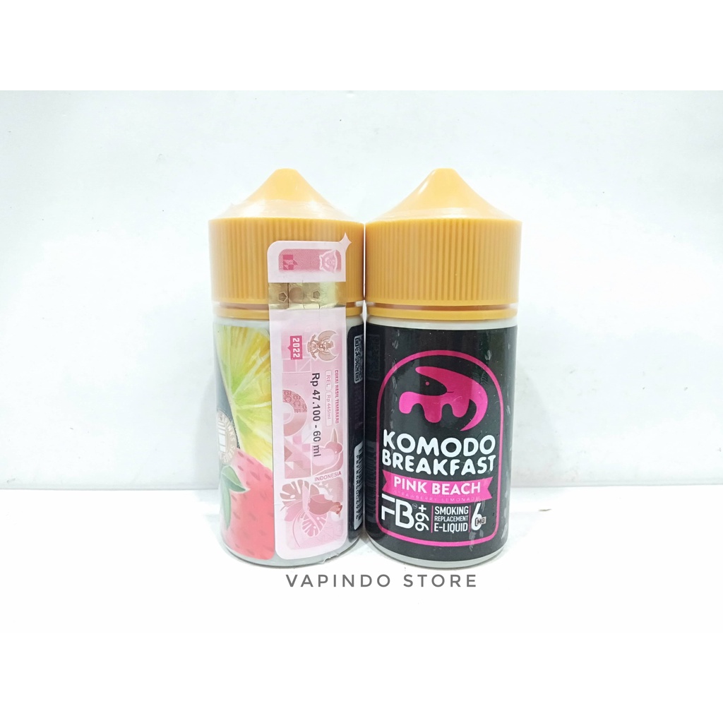 NIC 6MG KOMODO BREAKFAST PINK BEACH 60ML STRAWBERRY LEMONADE BY MOVI