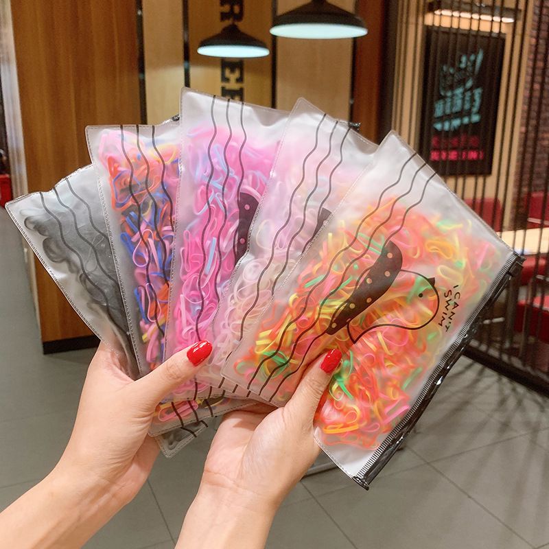 500pcs Children's Head Rope Baby Elastic Band Hair Ring Korean Hair Rope Girls