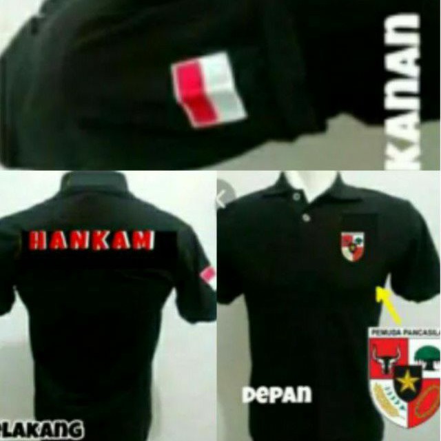 Kaos pemuda pancasila Kaos hankam polo katun full bordir depan belakang baju pemuda Pancasila seraga