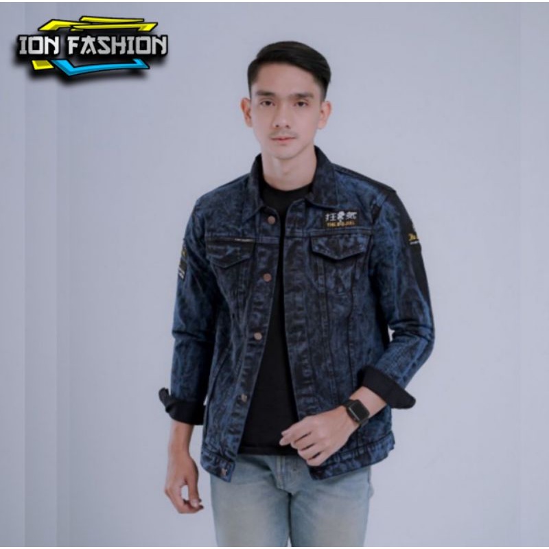 Jaket jeans /Jaket levis / jaket pria distro / jaket pria / jaket jeans army FC polos cowok