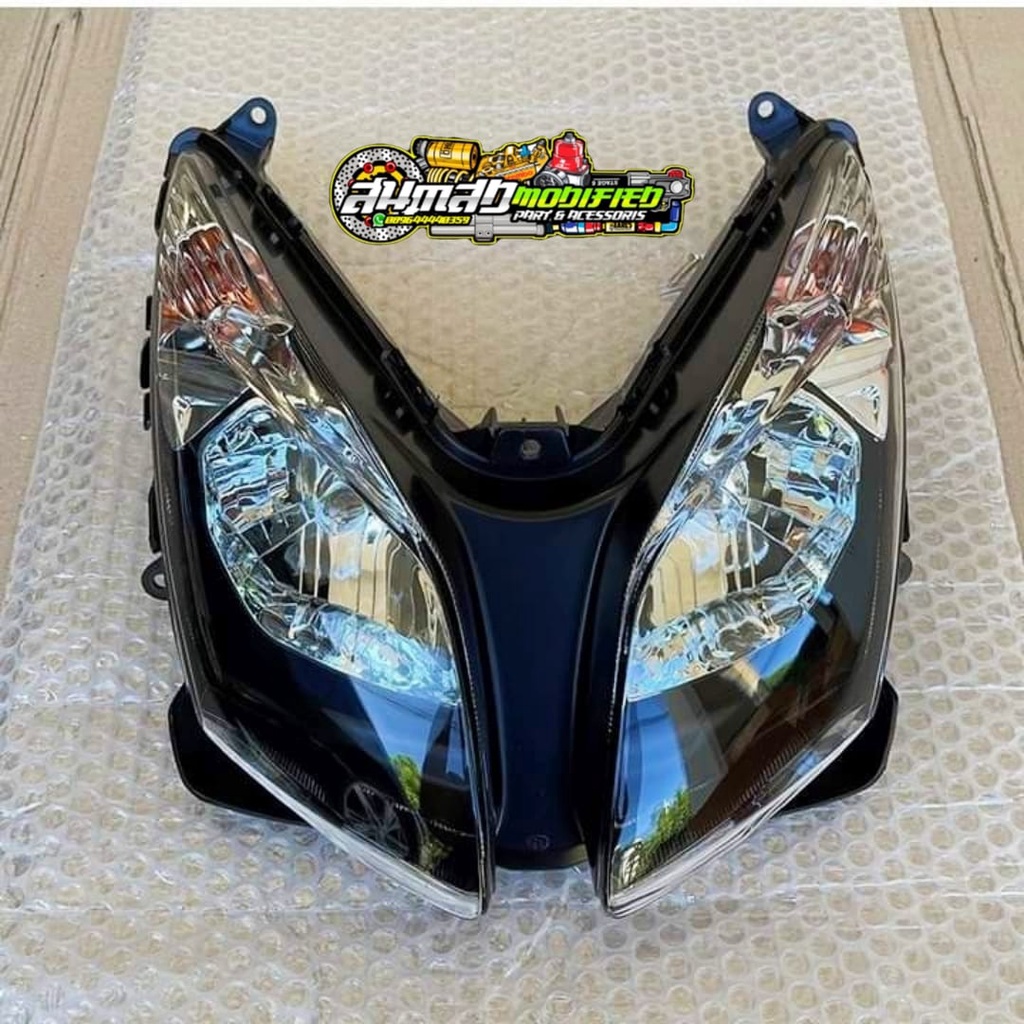 Reflektor lampu utama mio soul mx mata 2 smoke blue hma