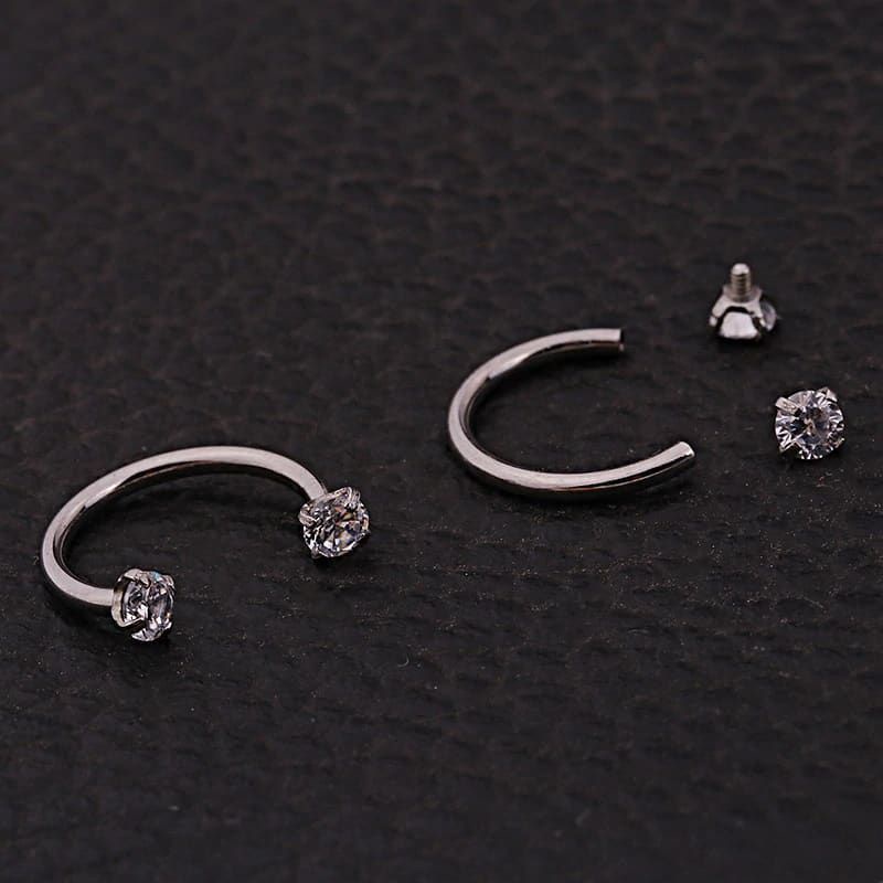 anting earing titanium / nostrill earings / barbel daimond