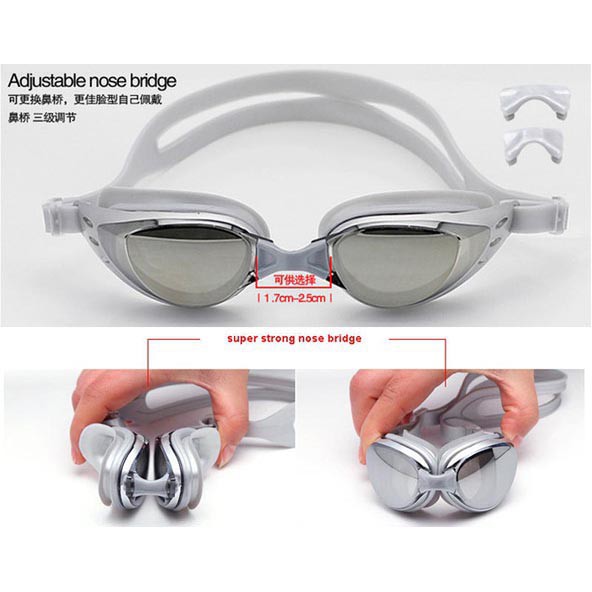 RUIHE RH6100 KACAMATA RENANG COATING MIRRORED ANTI FOG UV PROTECTION