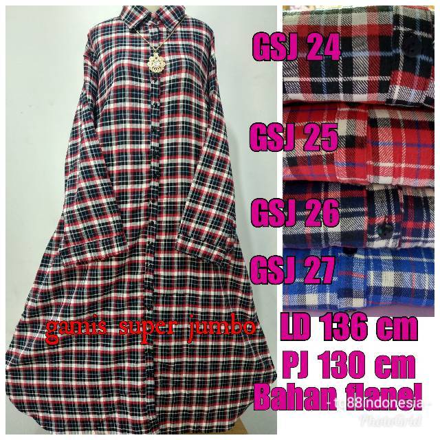 Gamis flanel super jumbo/gamis flanel jumbo/gamis jumbo/long dres jumbo/gamis kotak jumbo/maxi jumbo