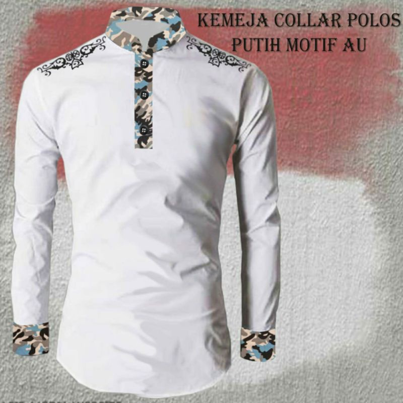 kemeja koko motif loreng/army