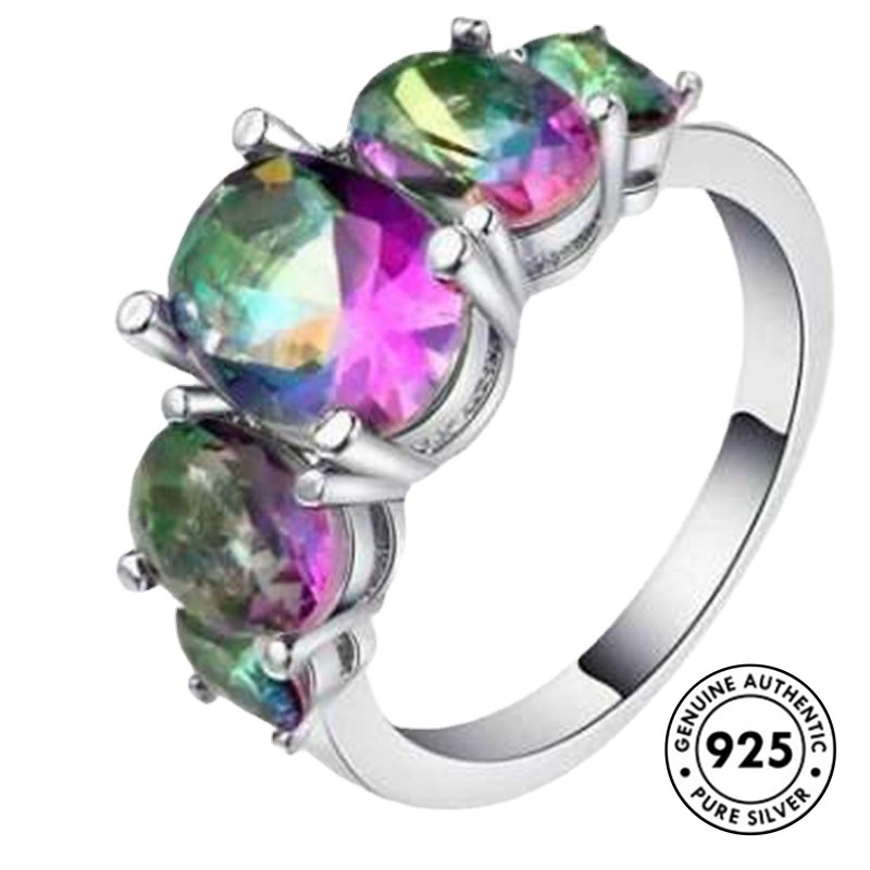 Cincin Amethyst Bahan S925 Silver Untuk Wanita