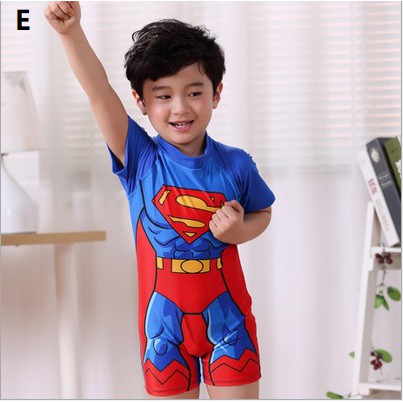 Baju renang anak laki laki motif superman batman dll