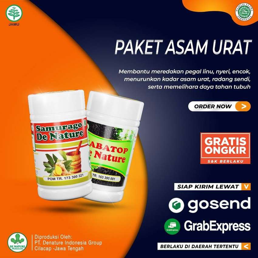 

OBAT ASAM URAT NYERI SENDI FLU TULANG Ampuh SAMURAGO HABATOP Herbal De Nature Indonesia