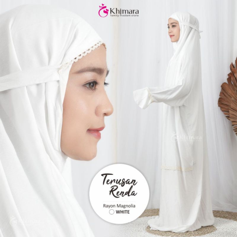 MUKENA TERUSAN MUKENA PUTIH HITAM MAROON