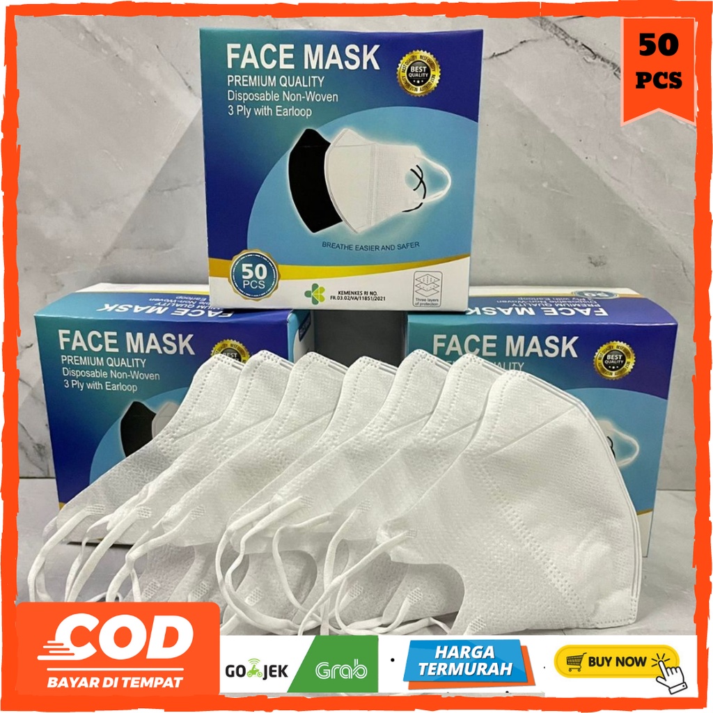 DUCKBILL MASKER / MASKER DUCKBILL GARIS / FACE MASK DUCKBILL / MASKER DUCKBILL ISI 50PCS