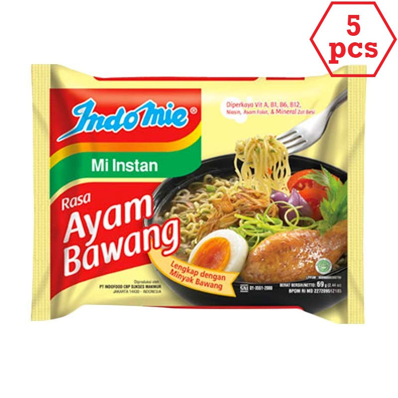 

[HeMart] Indomie Ayam Bawang 69g 5pcs / Makanan Instan