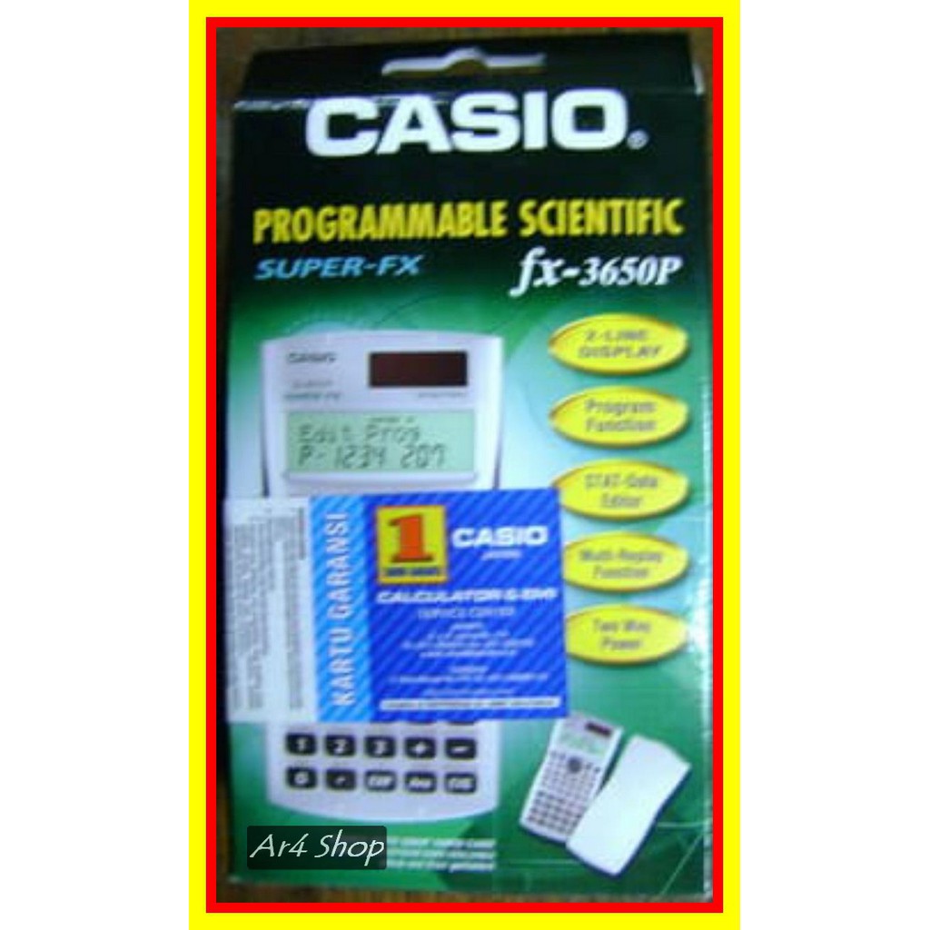 

Calculator - Casio - Scientific Calculator Programmable Fx-3650P