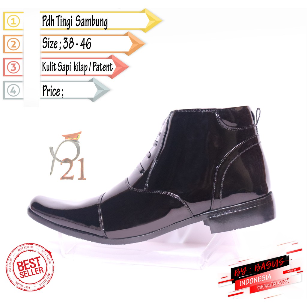 PDH TINGGI SAMBUNG P21 / SEPATU PRIA / SEPATU DINAS