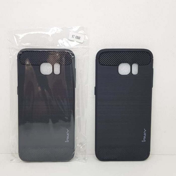 (CoD) Case Cover iPaky Carbon Samsung S7 EDGE 5.5 Soft Samsung G935 Slim Fit Carbon Kondom AG21