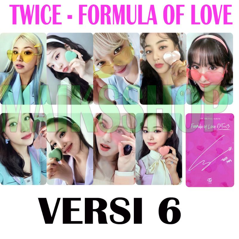 Twice Formula of Love Photocard Kpop