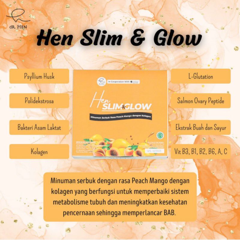 Dr hen Collagen Minuman Kolagen With DNA Salmon Hen White And Glow, Hen Acne And Glow, Hen Slim And Glow