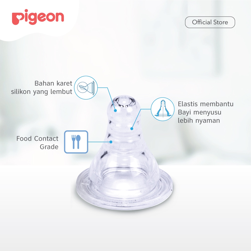 PIGEON BOTOL PP RP 240 ML BADAK BERCULA SATU W/ S TYPE SILICONE NIPPLE | Botol Susu Bayi