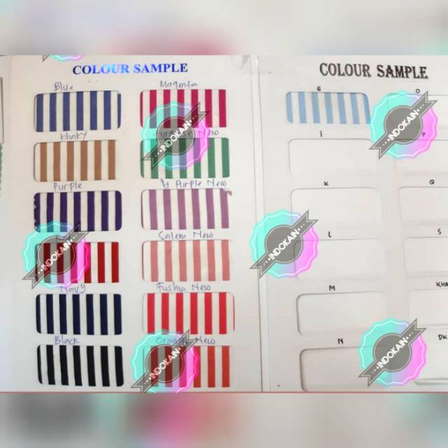 Bahan Kain Katun Jepang Tokai Senko 100% Authentic Motif Salur Sedang