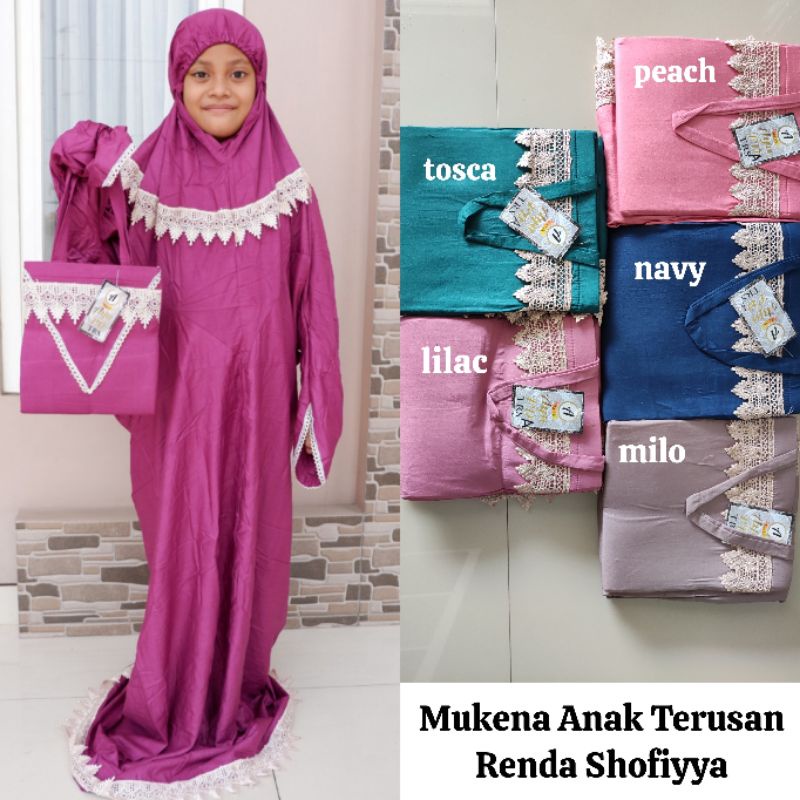 Mukena Anak Tanggung / mukena anak terusan renda polos