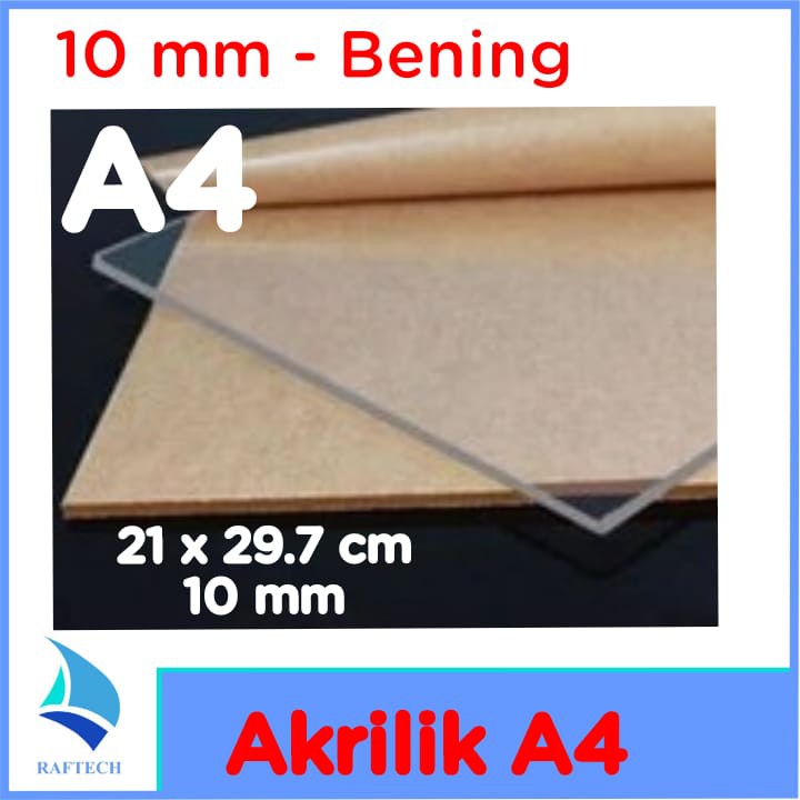 Akrilik A4 Lembaran 10mm Acrylic 10 mm Bening Transparan Marga Cipta