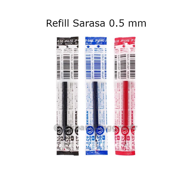 

Refill Pulpen Sarasa Clip 0.5 mm JF-0.5 Ready 3 Warna – Satuan