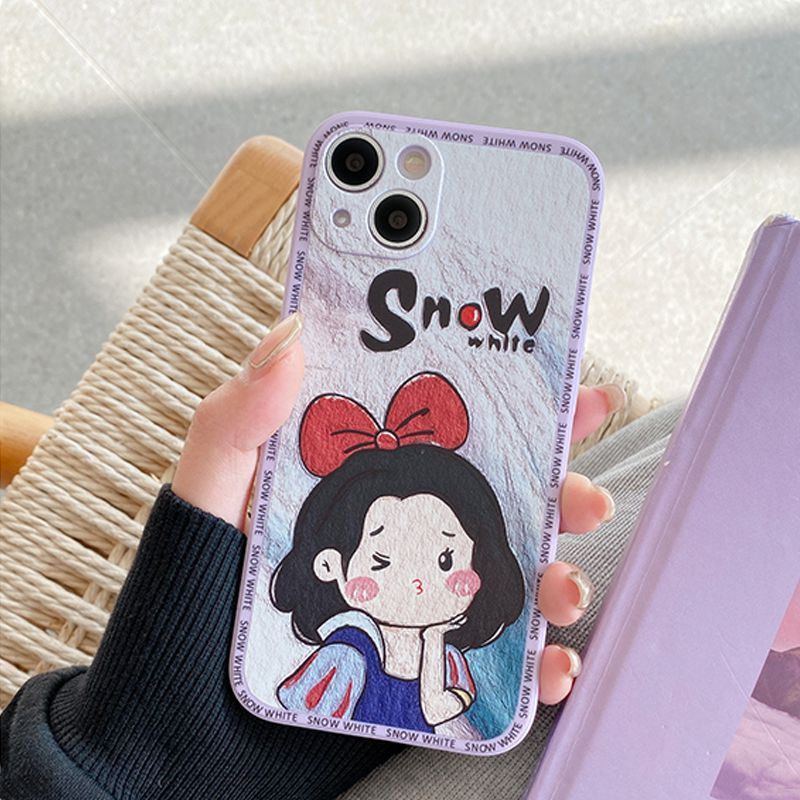 Cute Cartoon Girl Frosted Soft Case for Apple ip 13 Cover Casing Phone 6S 7 8 Plus XR XS Max iPhone 11 12 13 Pro Max Girl Fashion Ftd