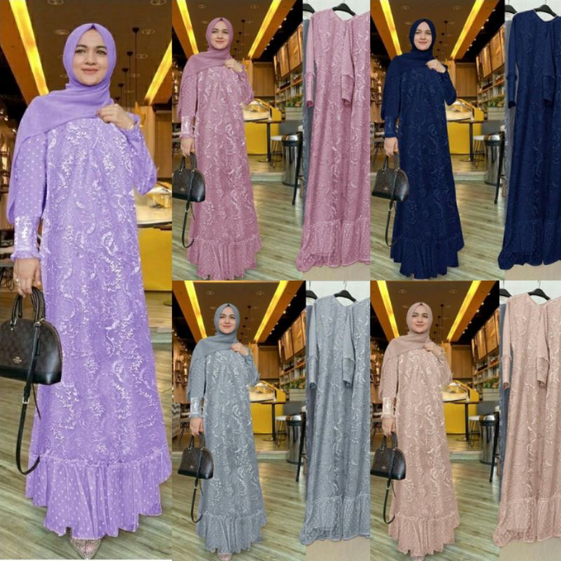 GAMIS MEWAH TUNANGAN TERBARU REMAJA SYAR'I HITS 2 UKURAN L XL HUMAIRA RUBY MAXY BAJU PESTA MUSLIM MU