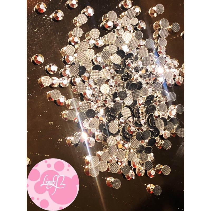 Payet - Rhinestone Gemstone Nail Art Swarovski 12ss 3mm Hotfix bahan henna 500pcs -600 pcs