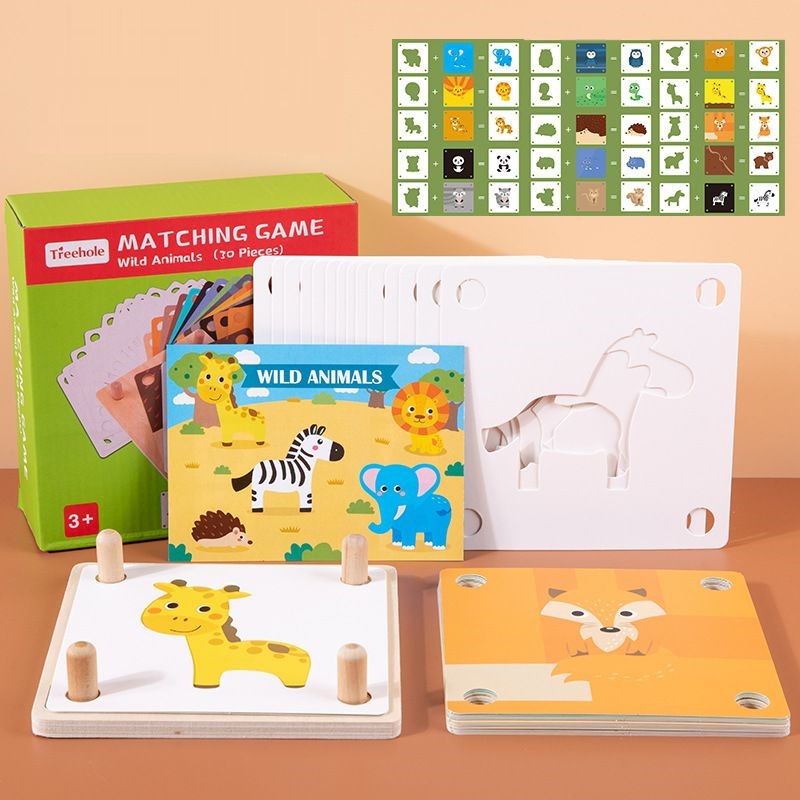 Mainan MATCHING GAME Mainan Edukasi Montessori Anak Wooden Puzzle Anak