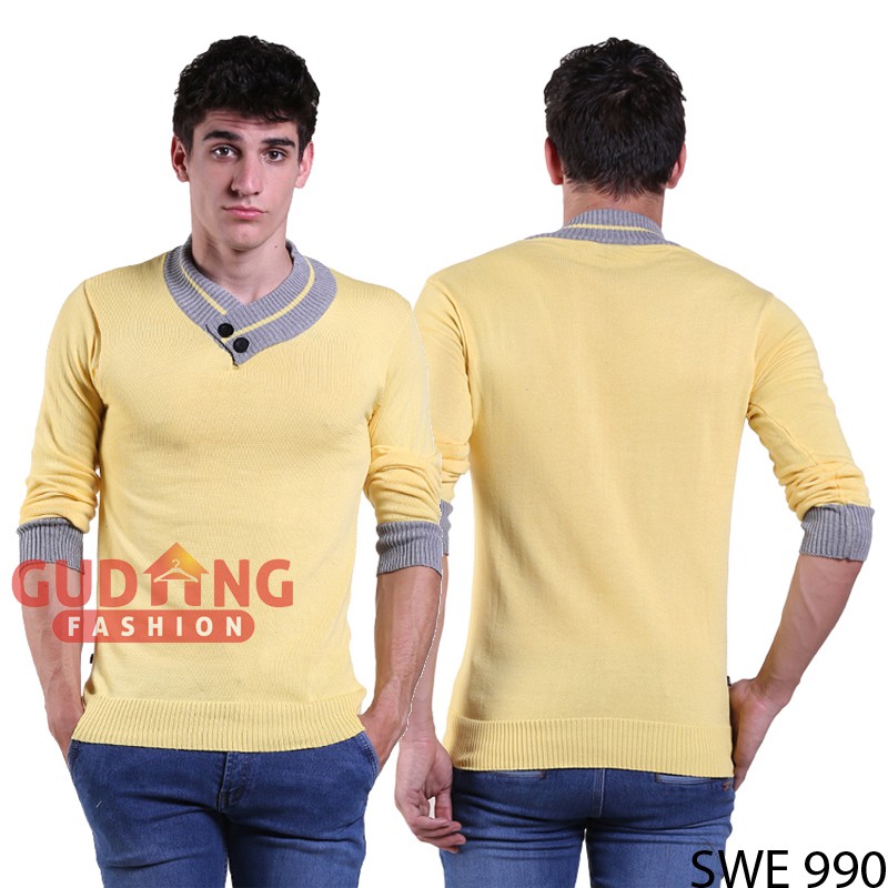 Sweater Rajut Polos Pria - SWE 990