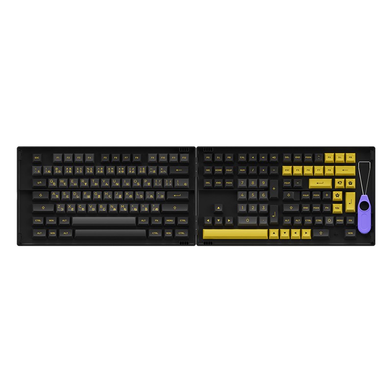 Akko Black &amp; Gold Keycaps Hiragana Version 158 set ASA Profile