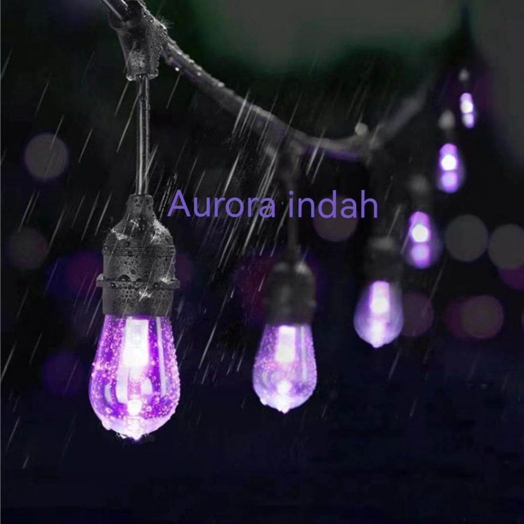 KABEL FITTING LAMPU GANTUNG E27 10 METER 10 FITTING OUTDOOR TAMAN WATERPROOF
