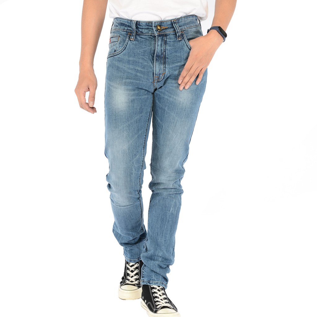 Provider Celana Jeans Panjang Denim Skinny Pria - Colorado Spring Blue