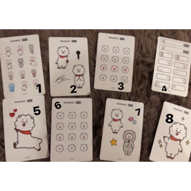 BT21 Deco Sticker Sharing Set RJ (READY STOCK)
