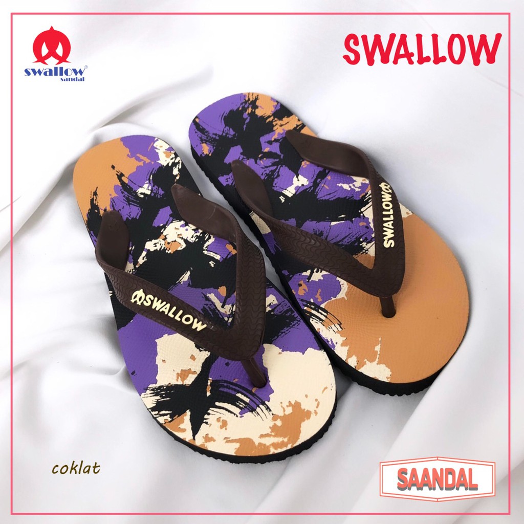 Sandal Jepit Swallow Sanur Pria Wanita Pantai Karet Tebal (BISA SATUAN COD)