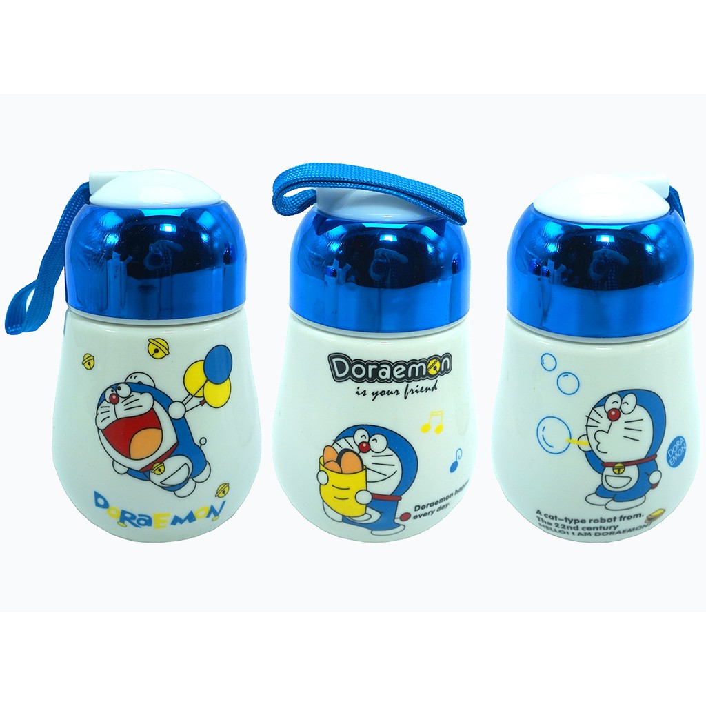 Botol Minum Keramik Kaca Tumblr Doraemon Kuat Anti Tumpah Untuk Kado